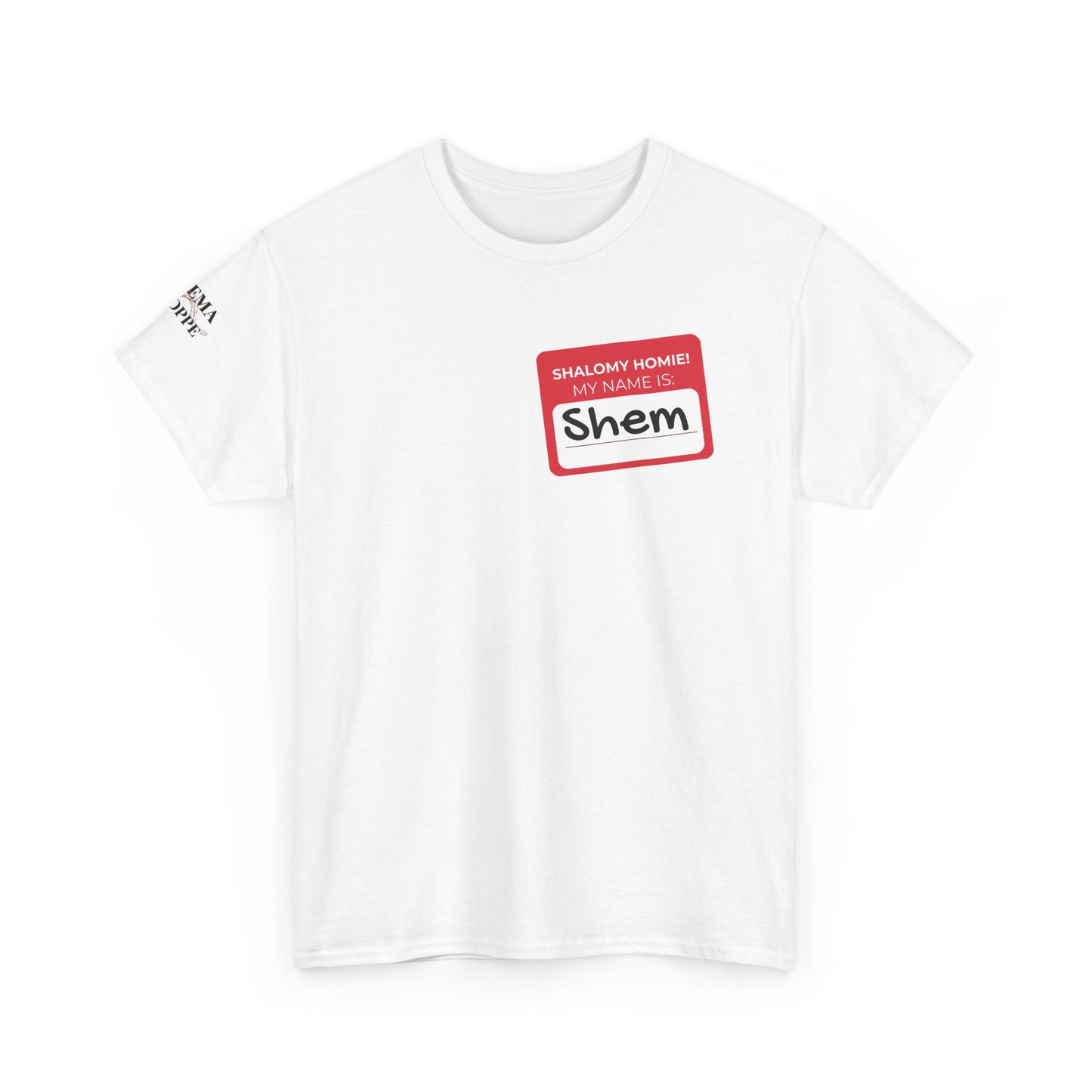 Personalizable Shalomy Homies! Name Tag Unisex Heavy Cotton Tee