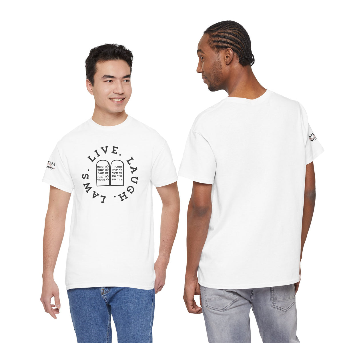 Live Laugh Laws T‑Shirt — Legal Humor Tee with Open Book Graphic
