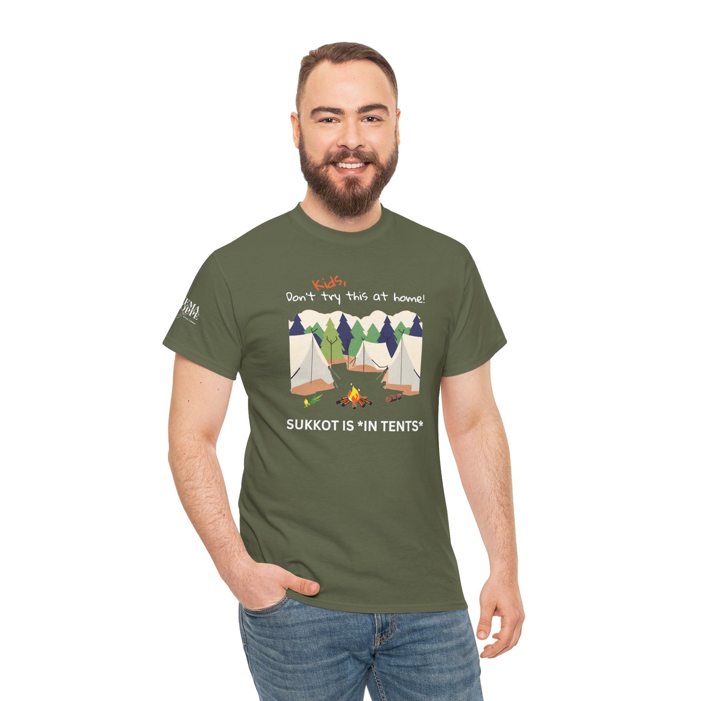 Kids, Don't Try This At Home Sukkot Shirt (dark colors)