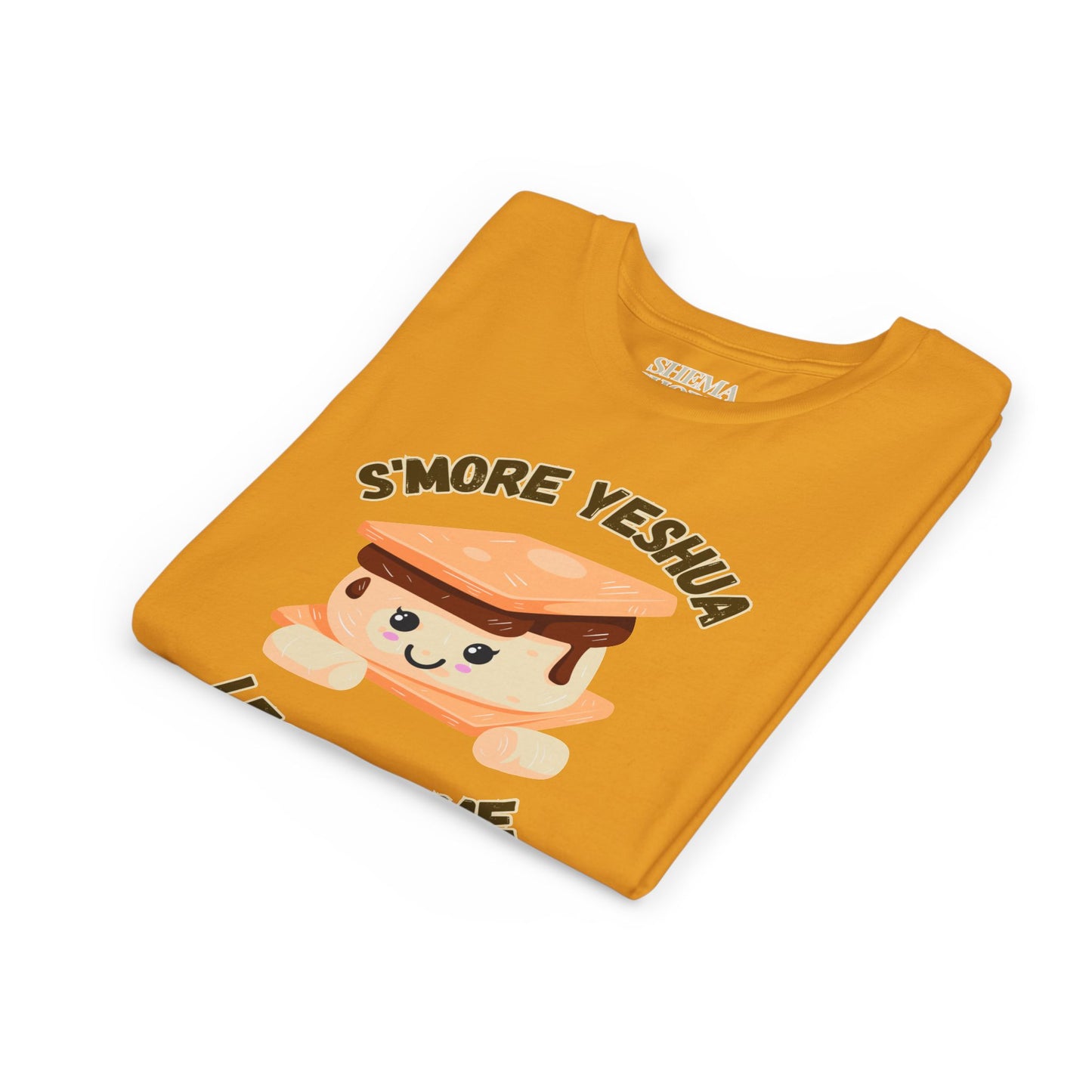 Youth T-Shirt - More Yeshua, Less of Me Shirt Cute S'mores for Sukkot