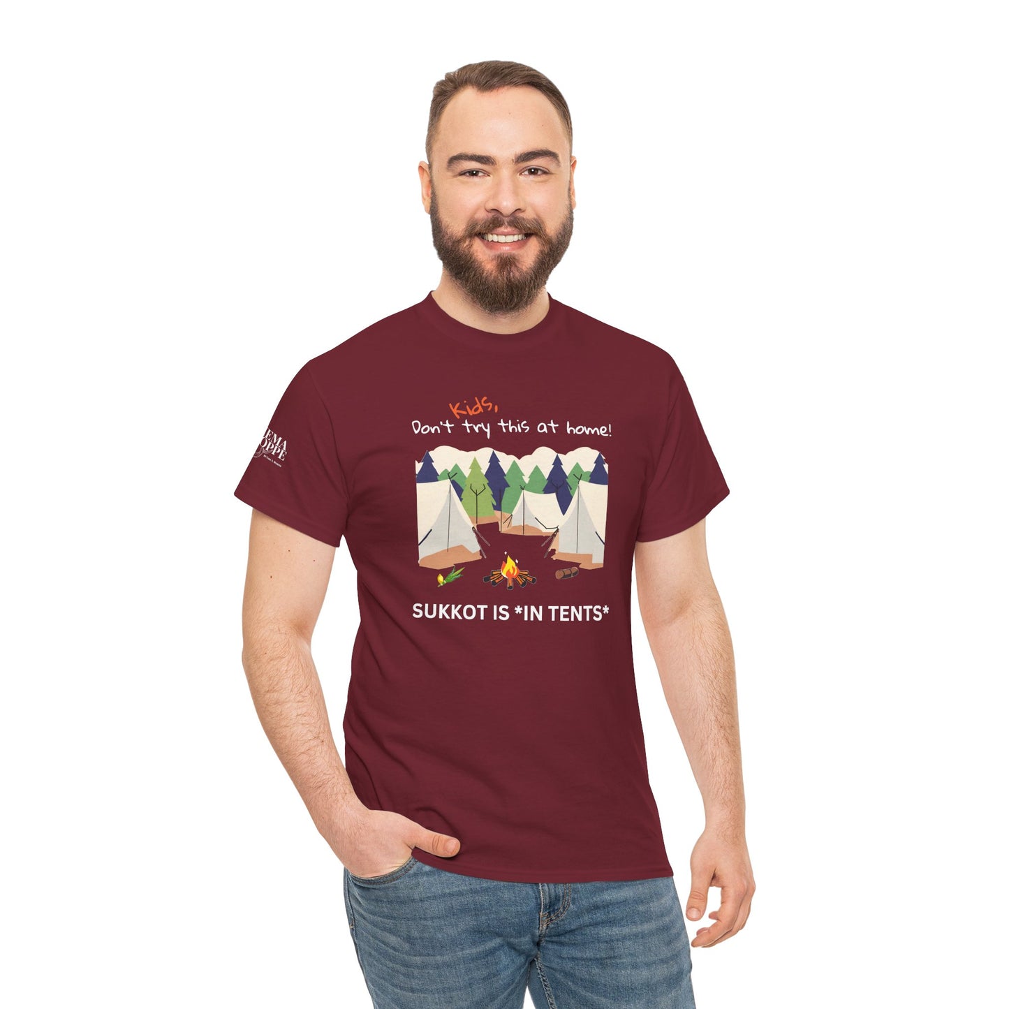 Kids, Don't Try This At Home Sukkot Shirt (dark colors)