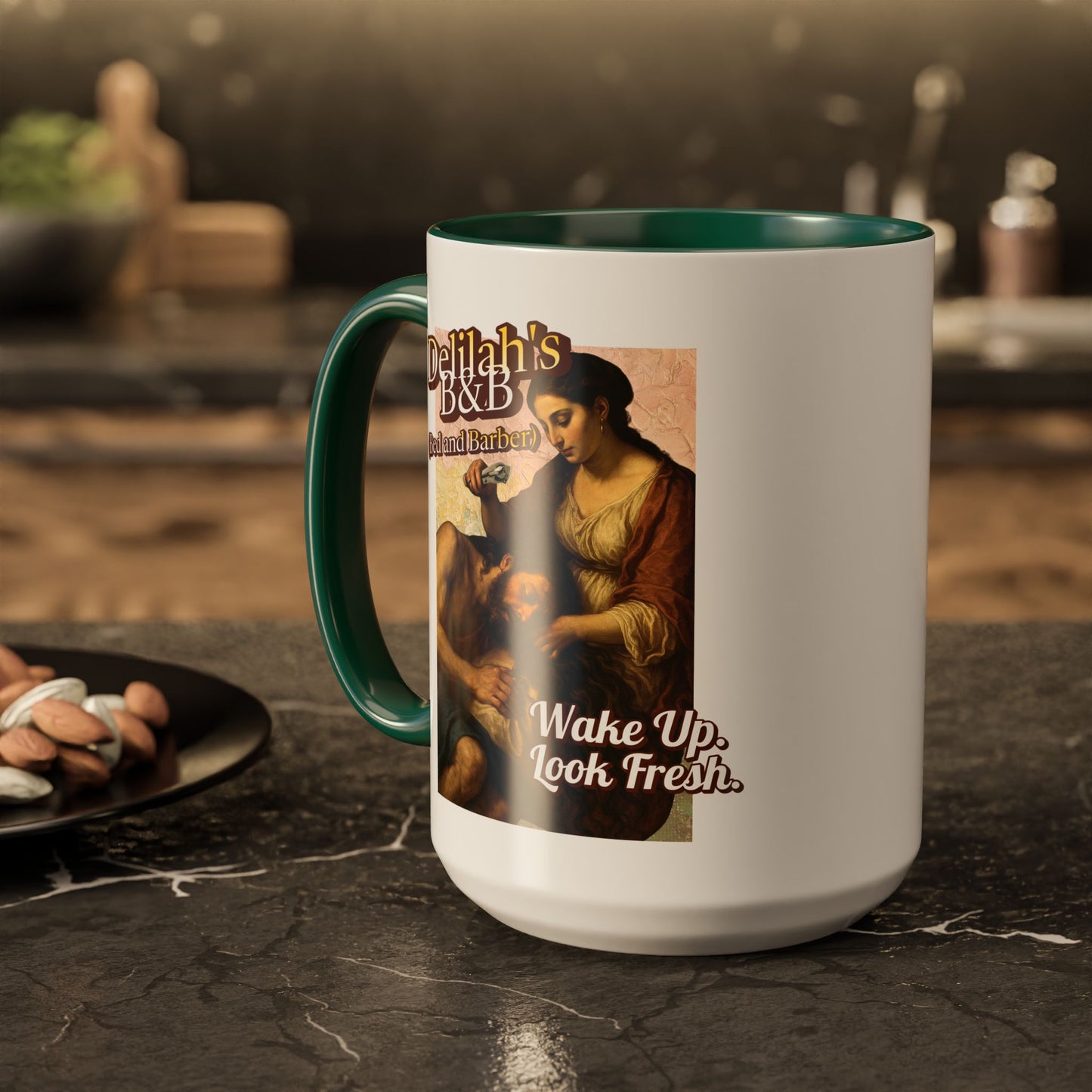 Funny Vintage Sampson Delilah's B&B Coffee Mug