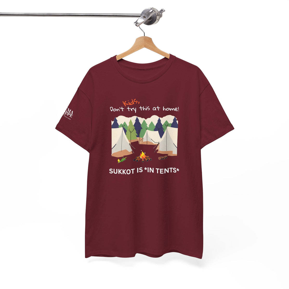Kids, Don't Try This At Home Sukkot Shirt (dark colors)