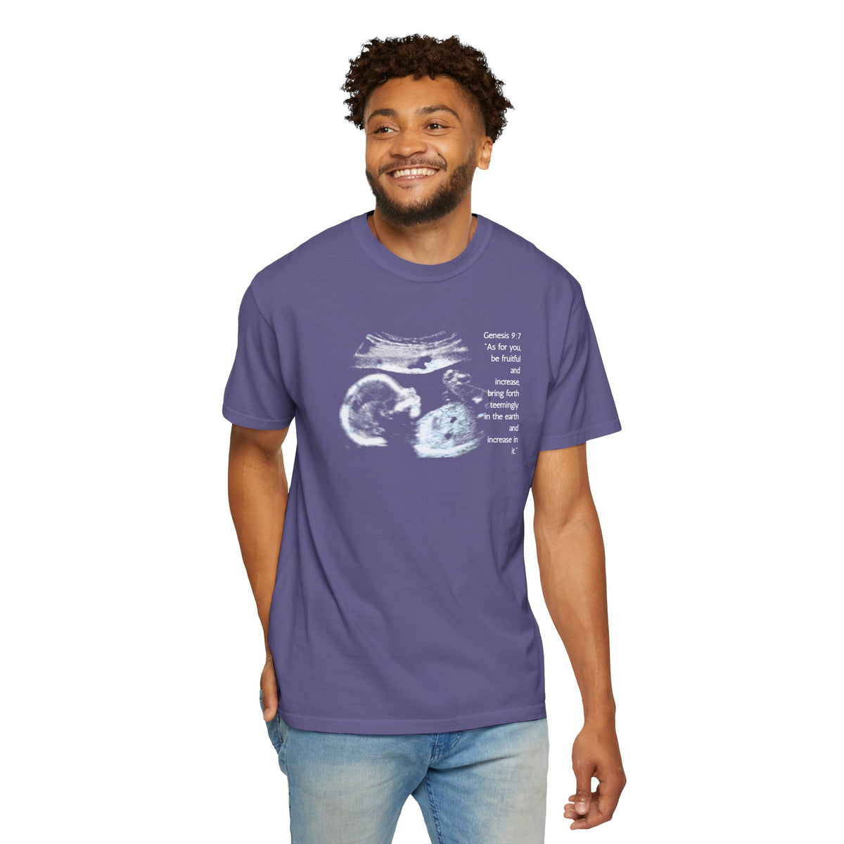 Pregnancy Support Tee - Ultrasound Bible Verse