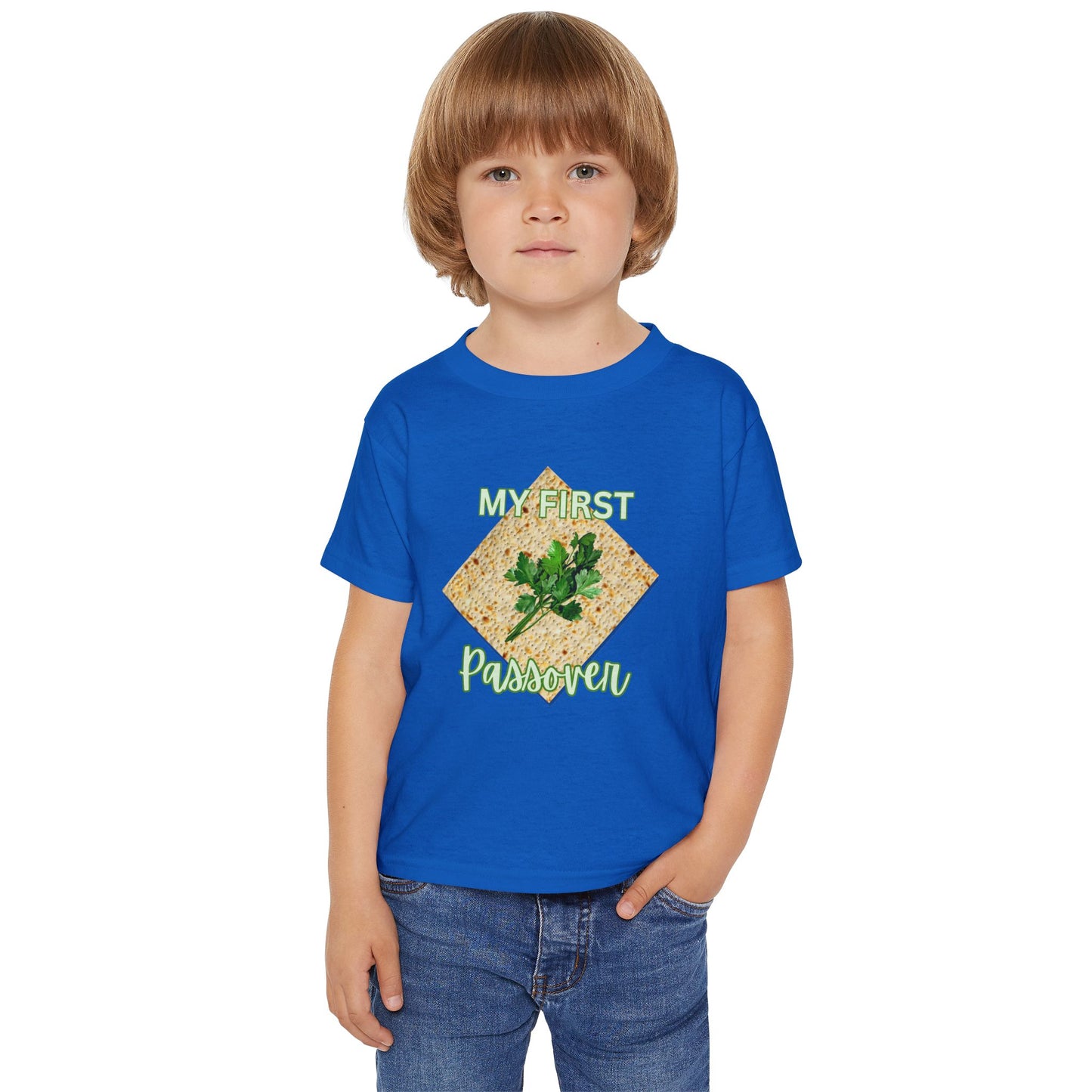 Toddler T-Shirt – "My First Passover" Matzah & Parsley Unleavened Bread Baby Tee