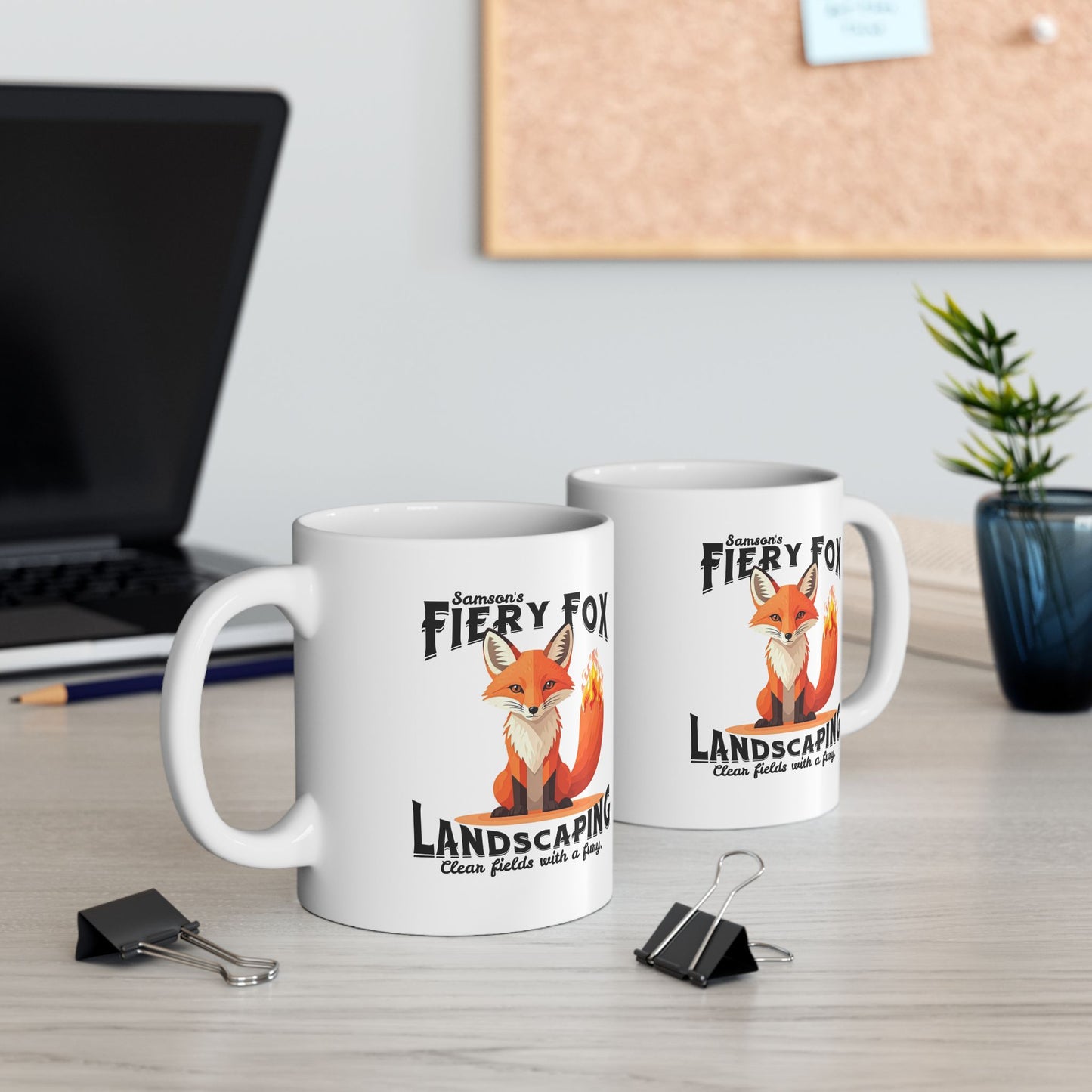 Mug - Fiery Fox Landscaping Samson Bible Funny Ceramic Mug (11oz, 15oz)