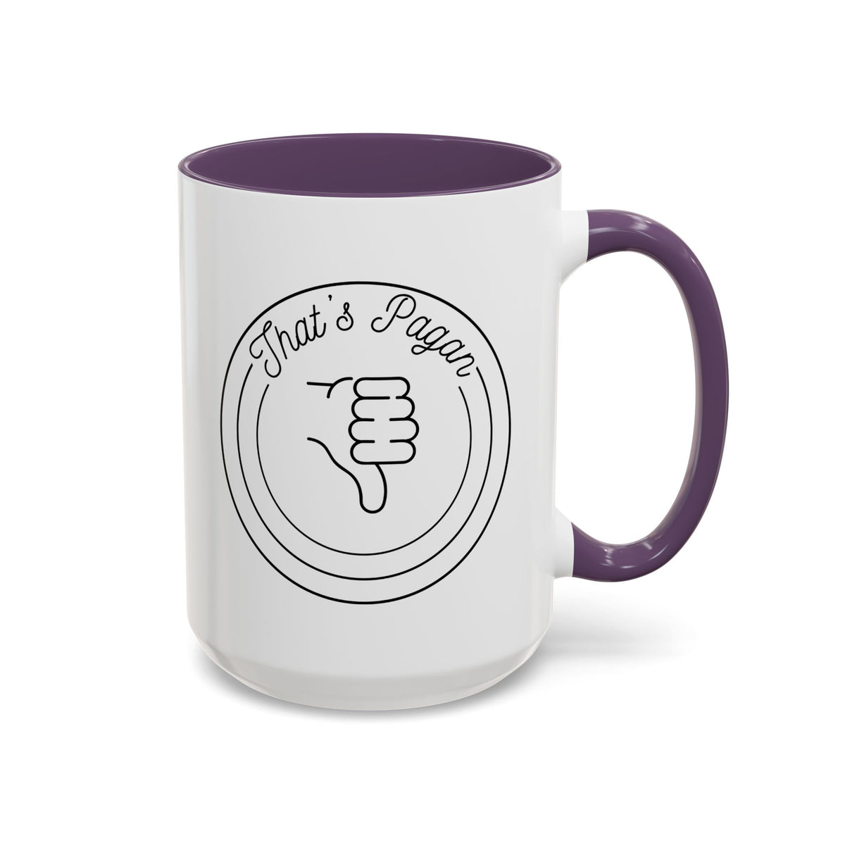 That's Pagan Thumbs Down Accent Coffee Mug