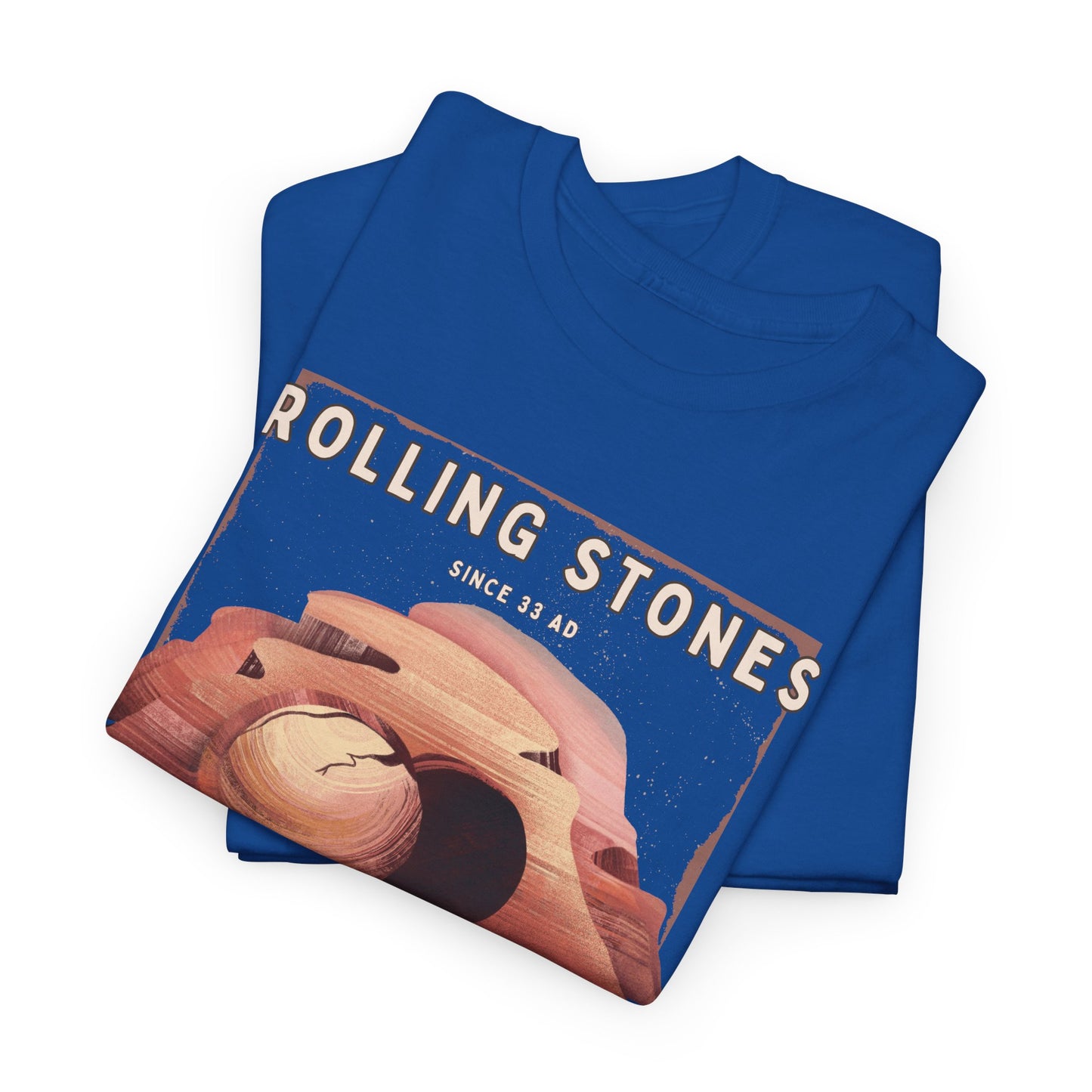 Rolling Stones Since 33 AD Biblical Graphic Tee — "Hebrew Hahas" Vintage Faith Shirt