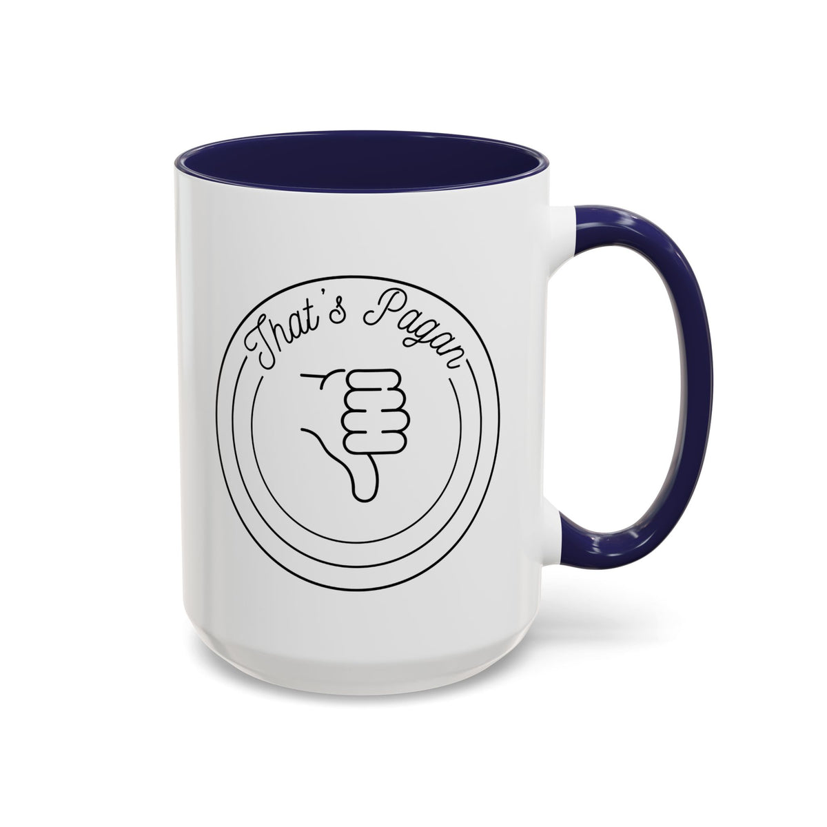 That's Pagan Thumbs Down Accent Coffee Mug