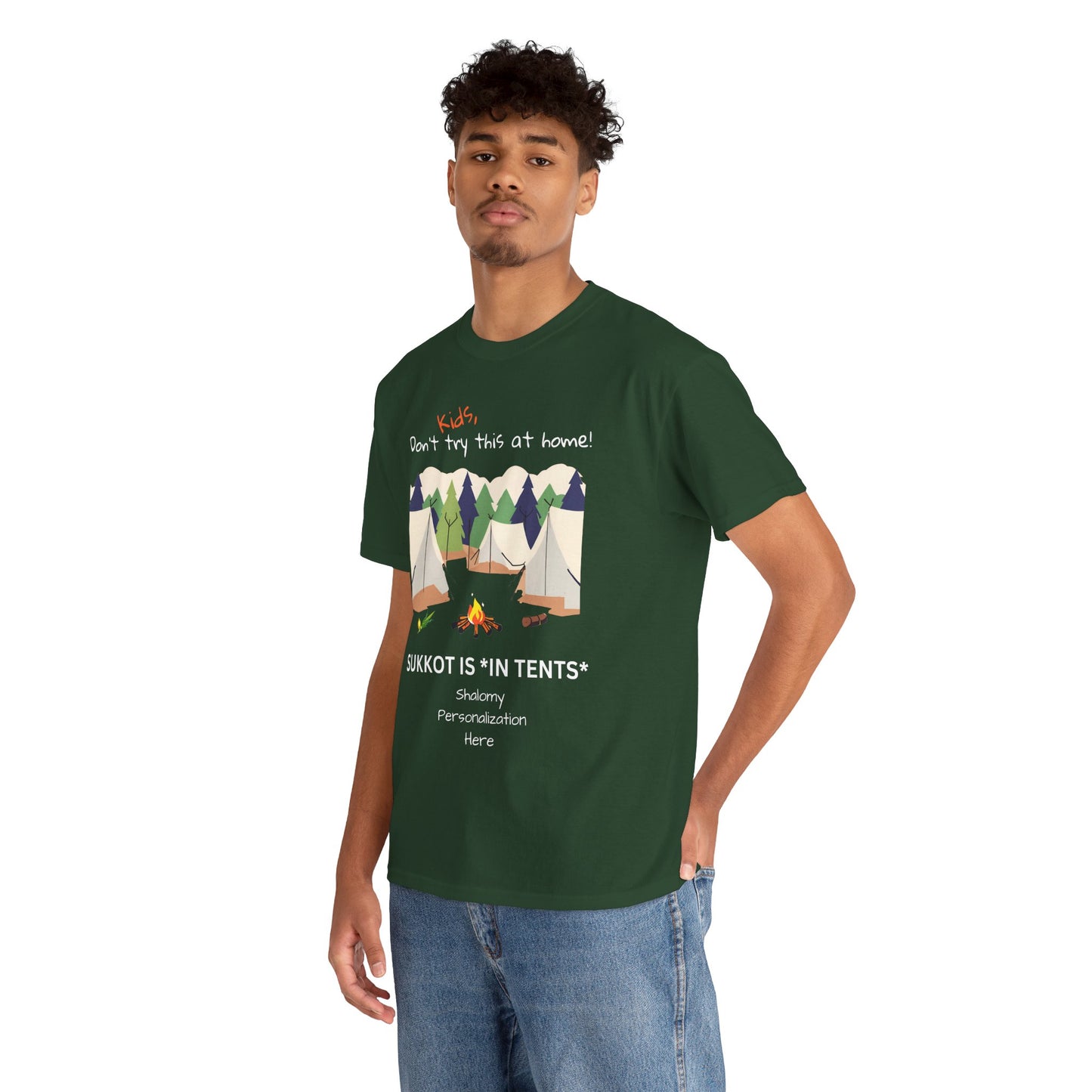 Personalized Kids, Don't Try This At Home Sukkot Shirt, dark colors