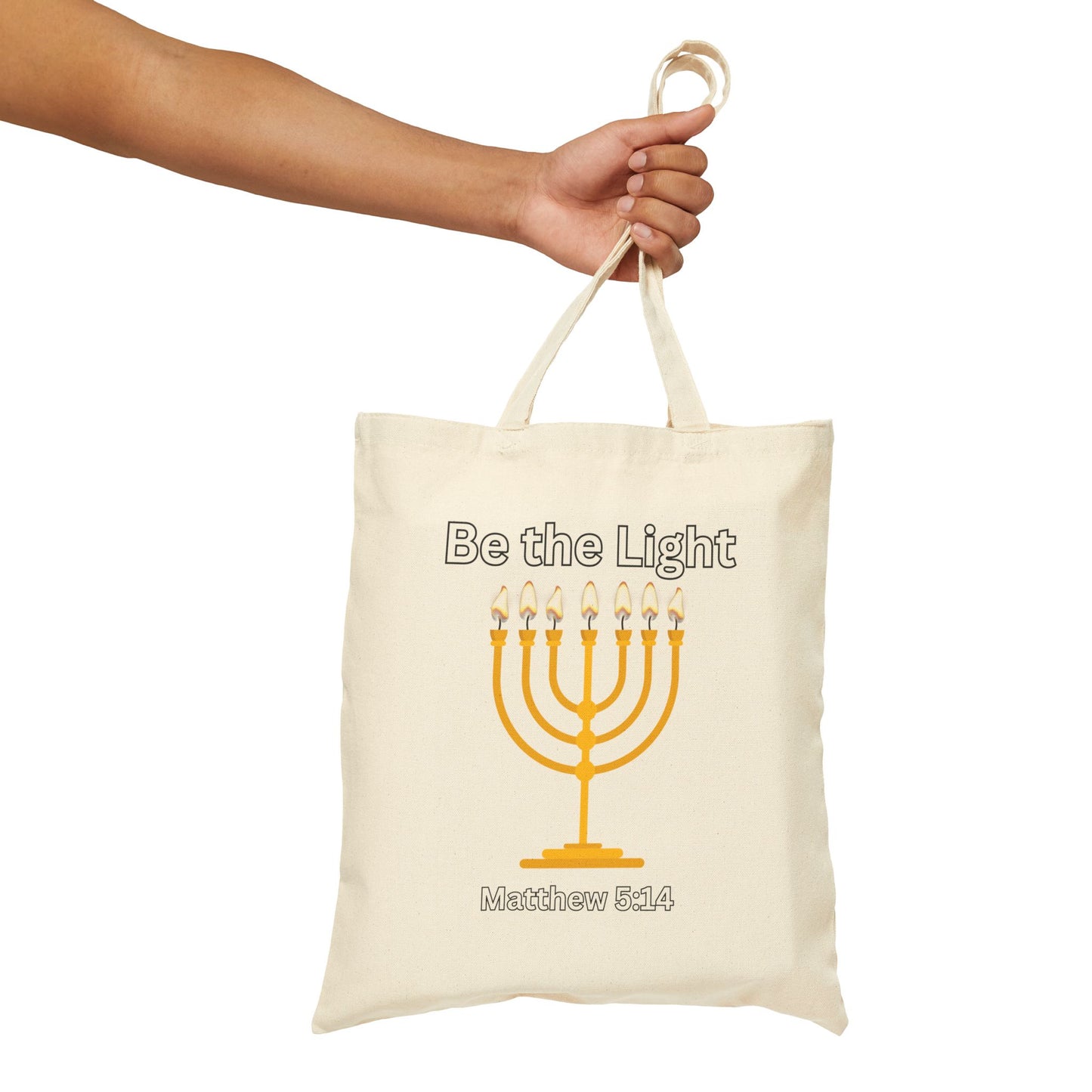 Be the Light- Cotton Canvas Tote Bag