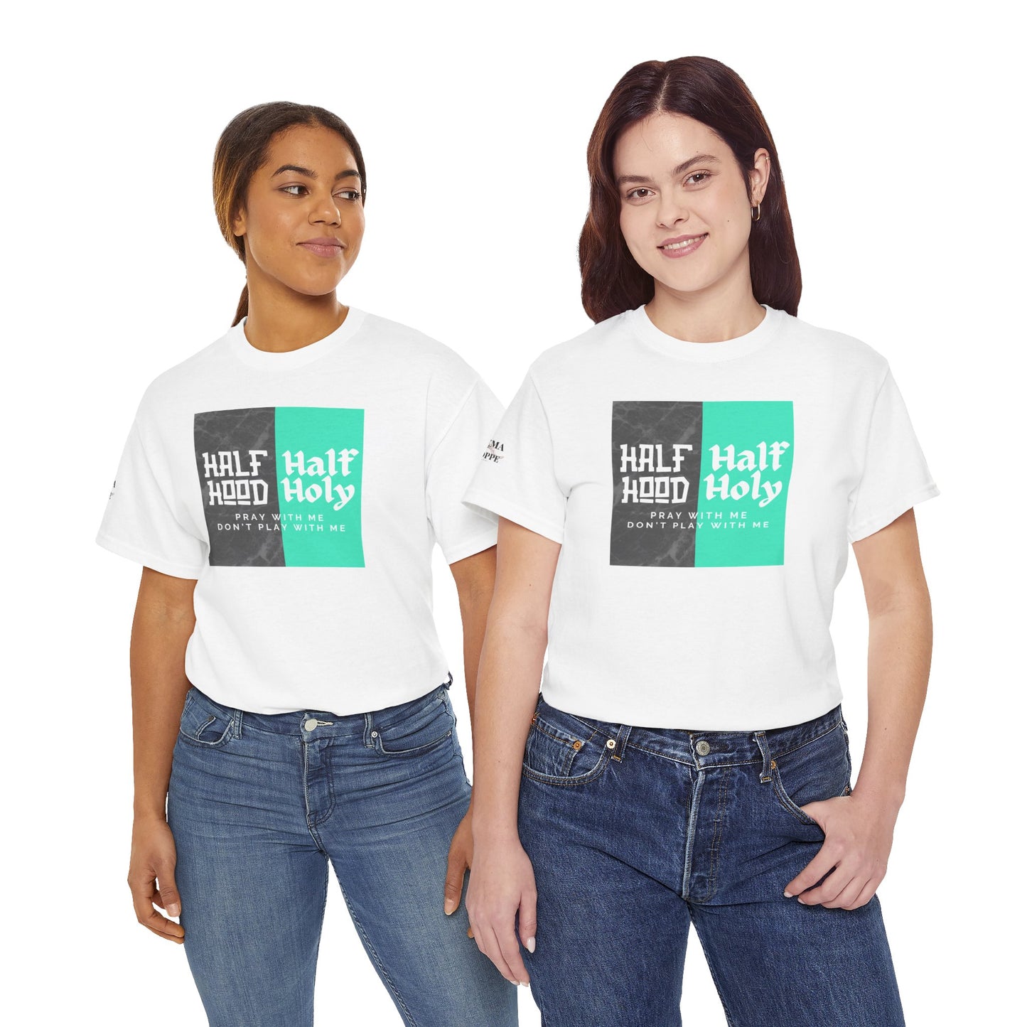 Half Hood/Half Holy Unisex Heavy Cotton Tee