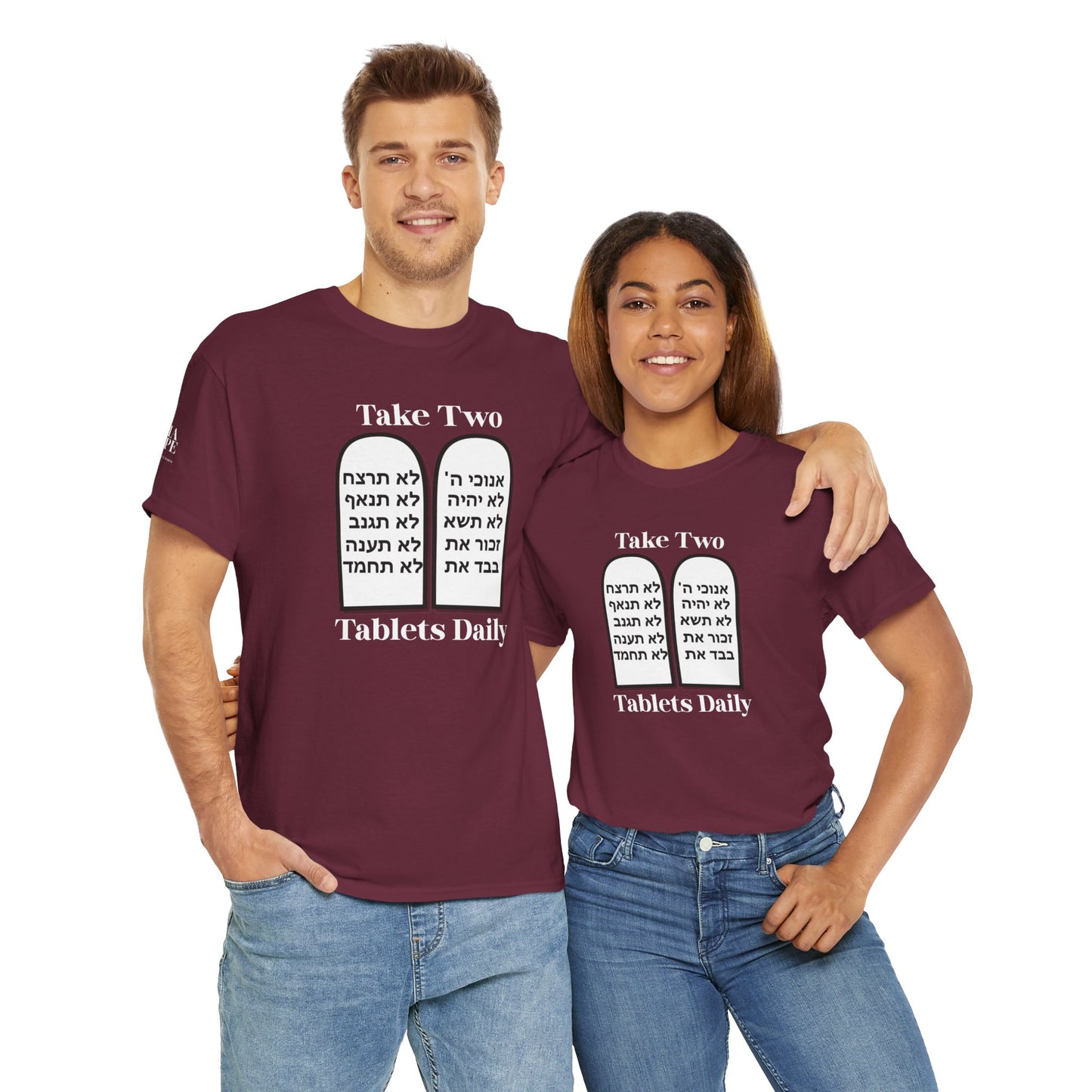 Unisex Tee Take Two Tablets Daily Commandments Shirt