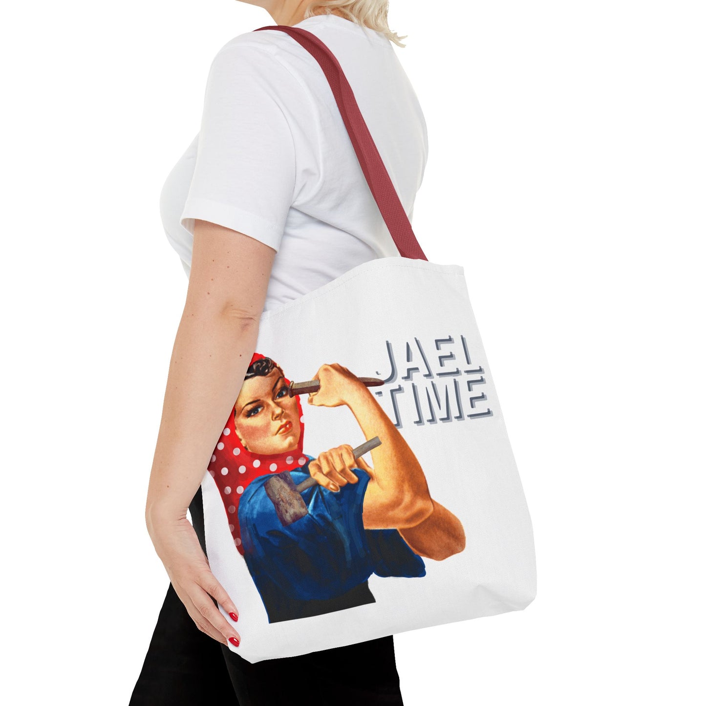 Tote Bag - Jael Time Empowering Design Tent Peg and Hammer Bag