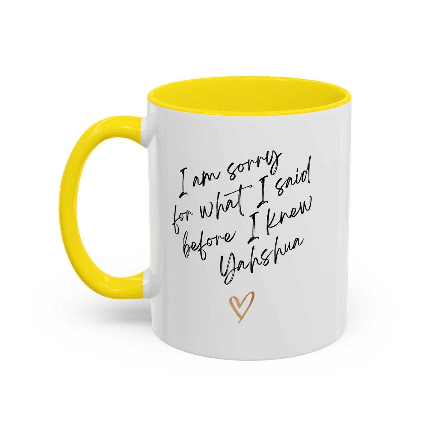 I'm Sorry (Yahshua) Accent Coffee Mug (11, 15oz)
