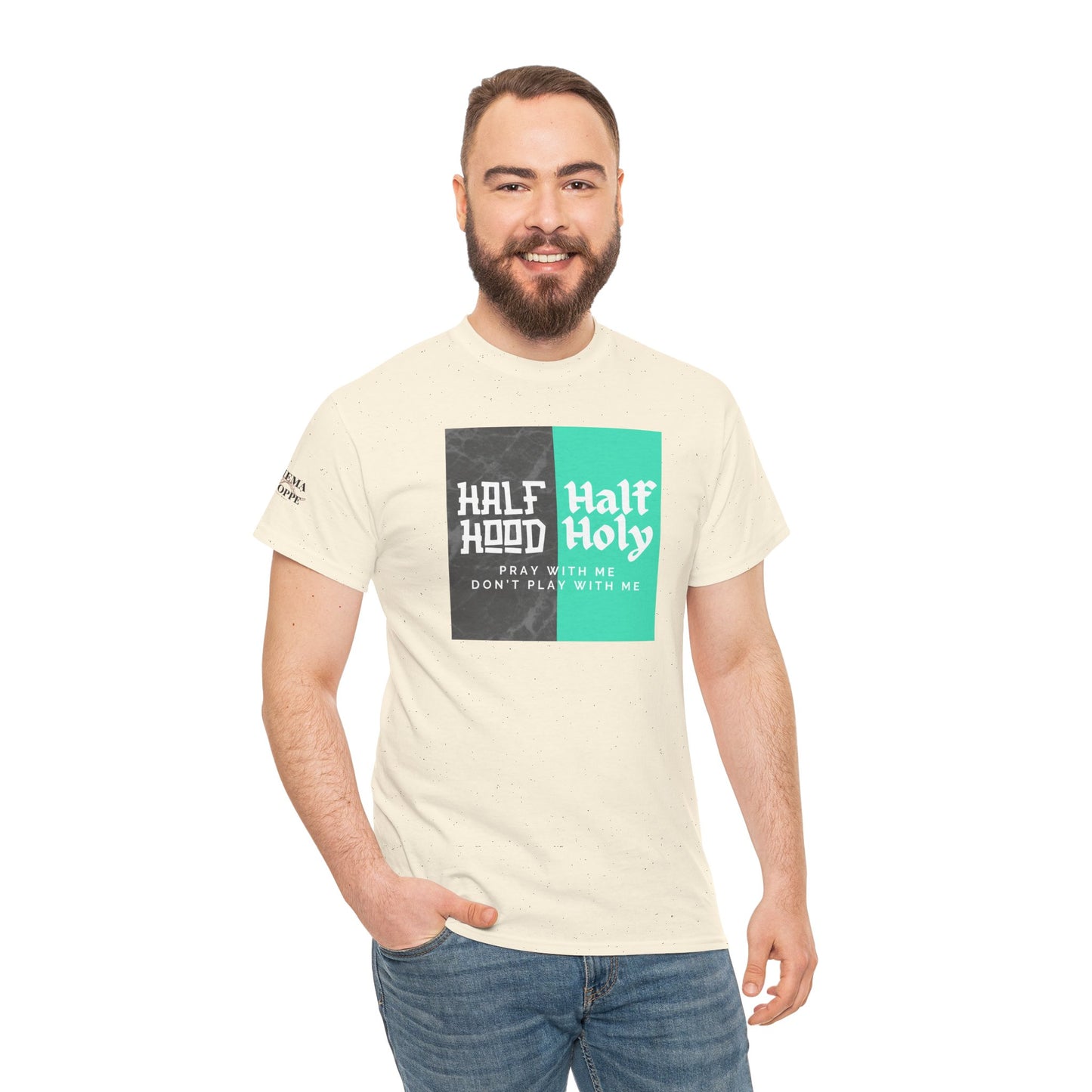 Half Hood/Half Holy Unisex Heavy Cotton Tee
