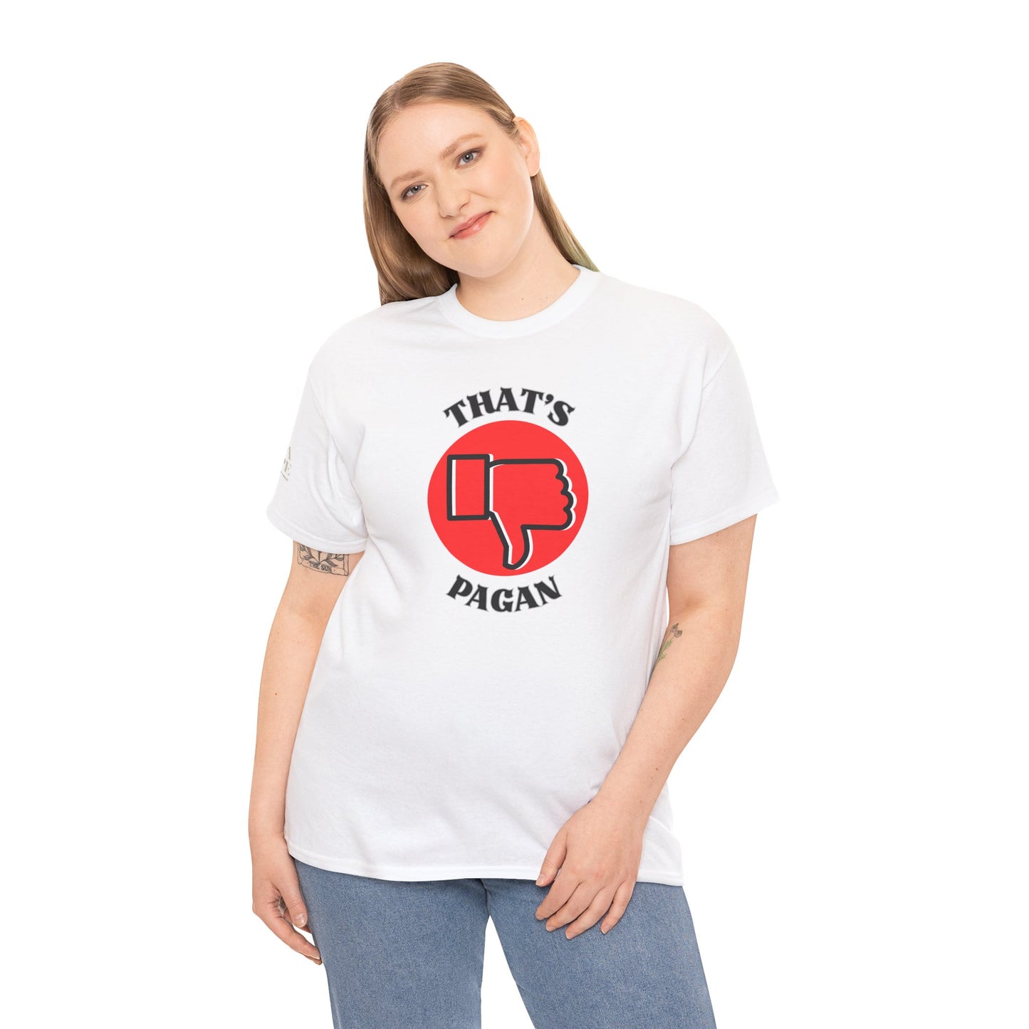 That's Pagan T-Shirt —Thumbs-Down Pagan Graphic Tee