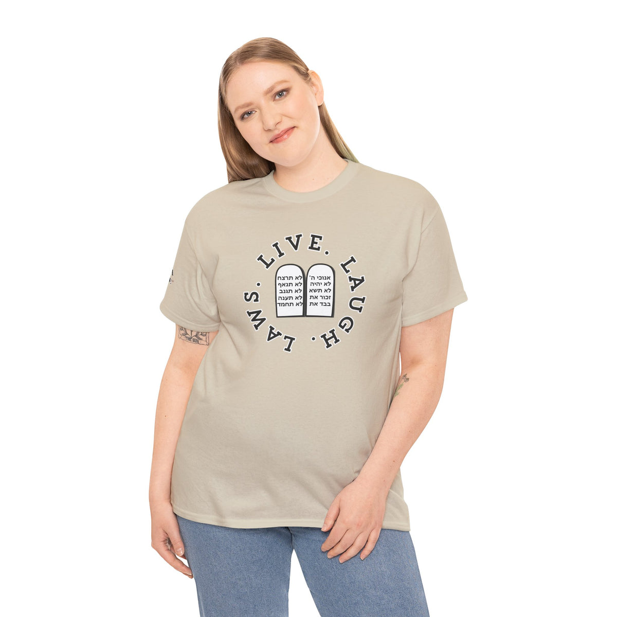 Live Laugh Laws T‑Shirt — Legal Humor Tee with Open Book Graphic