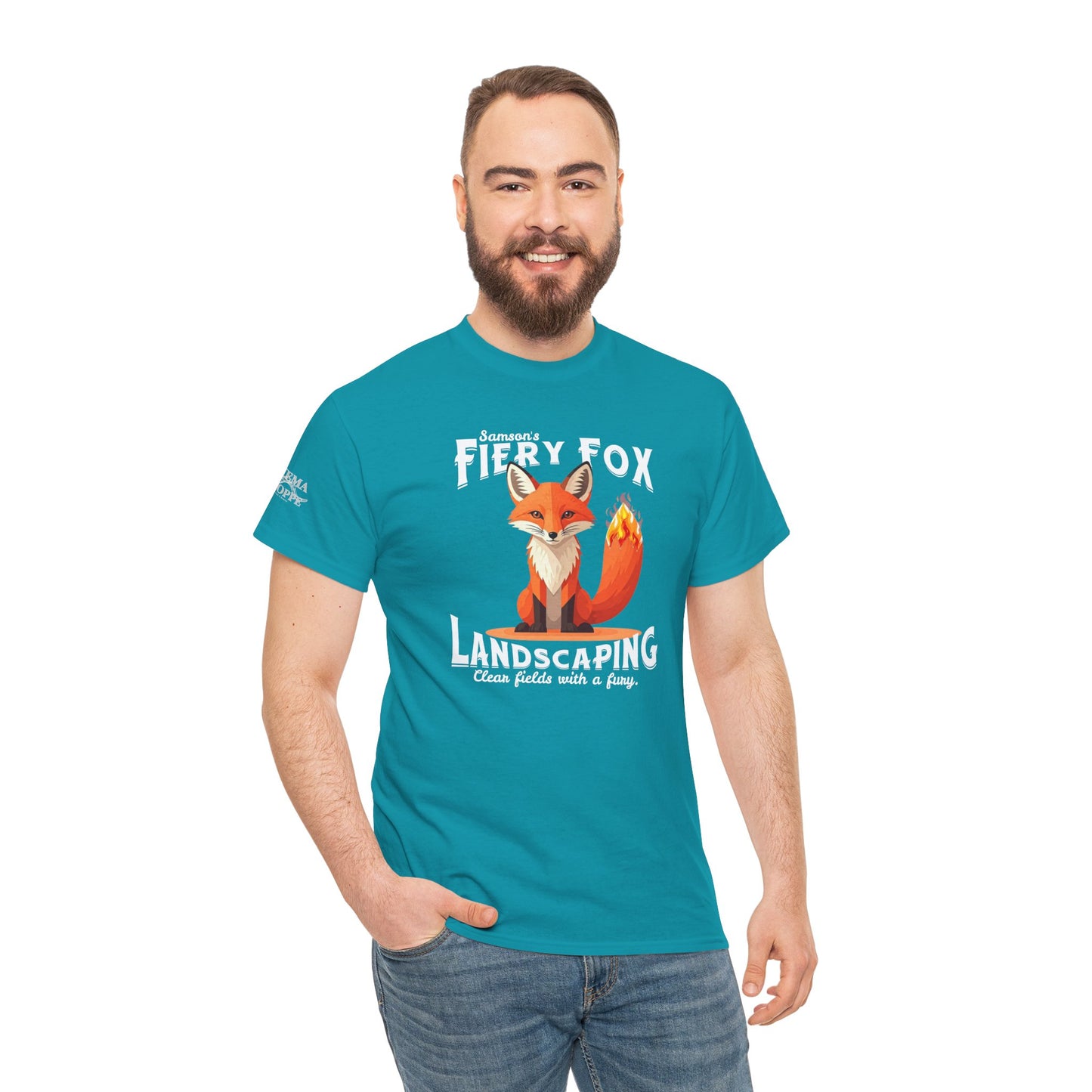 Fiery Fox Landscaping Unisex Heavy Cotton Tee - dark shades