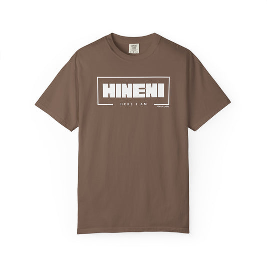 Hineni Hebrew Unisex T-Shirt - Here I am Comfort Color Cotton Shirt