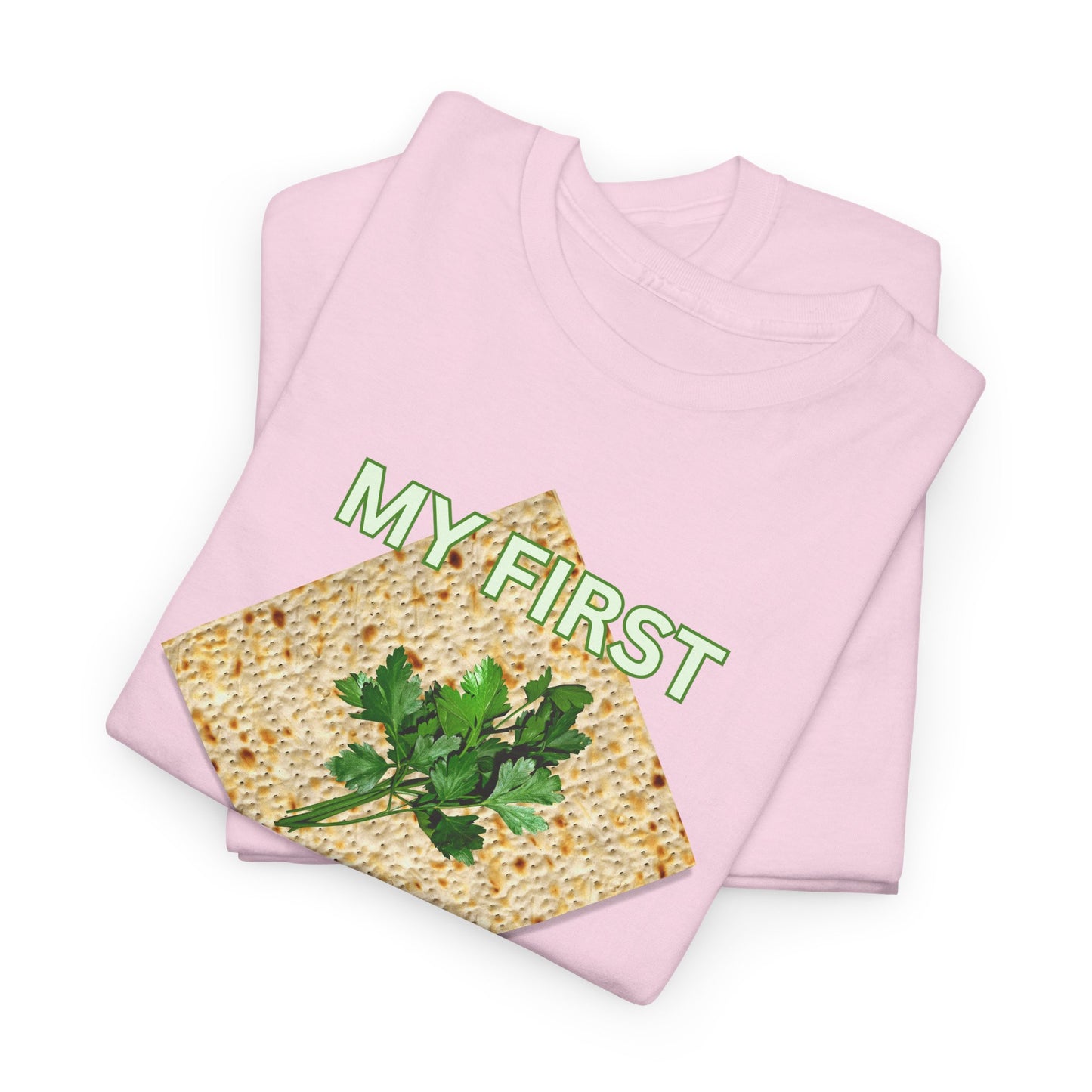 Adults My First Passover T‑Shirt — Seder Matzo & Parsley Pesach Tee