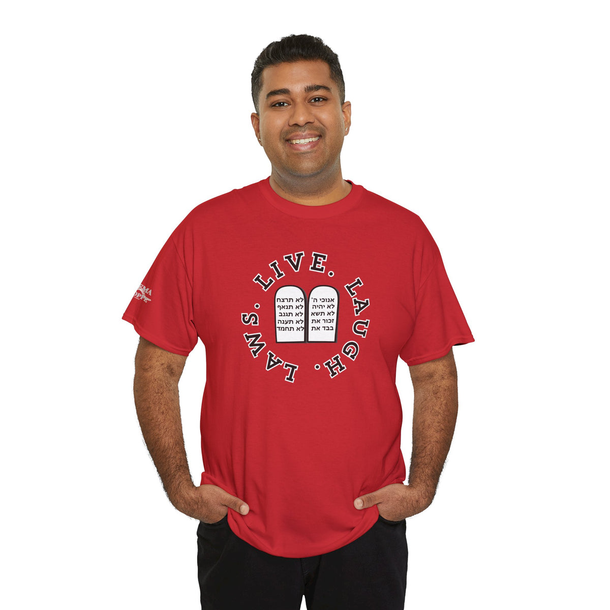 Live Laugh Laws T‑Shirt — Legal Humor Tee with Open Book Graphic