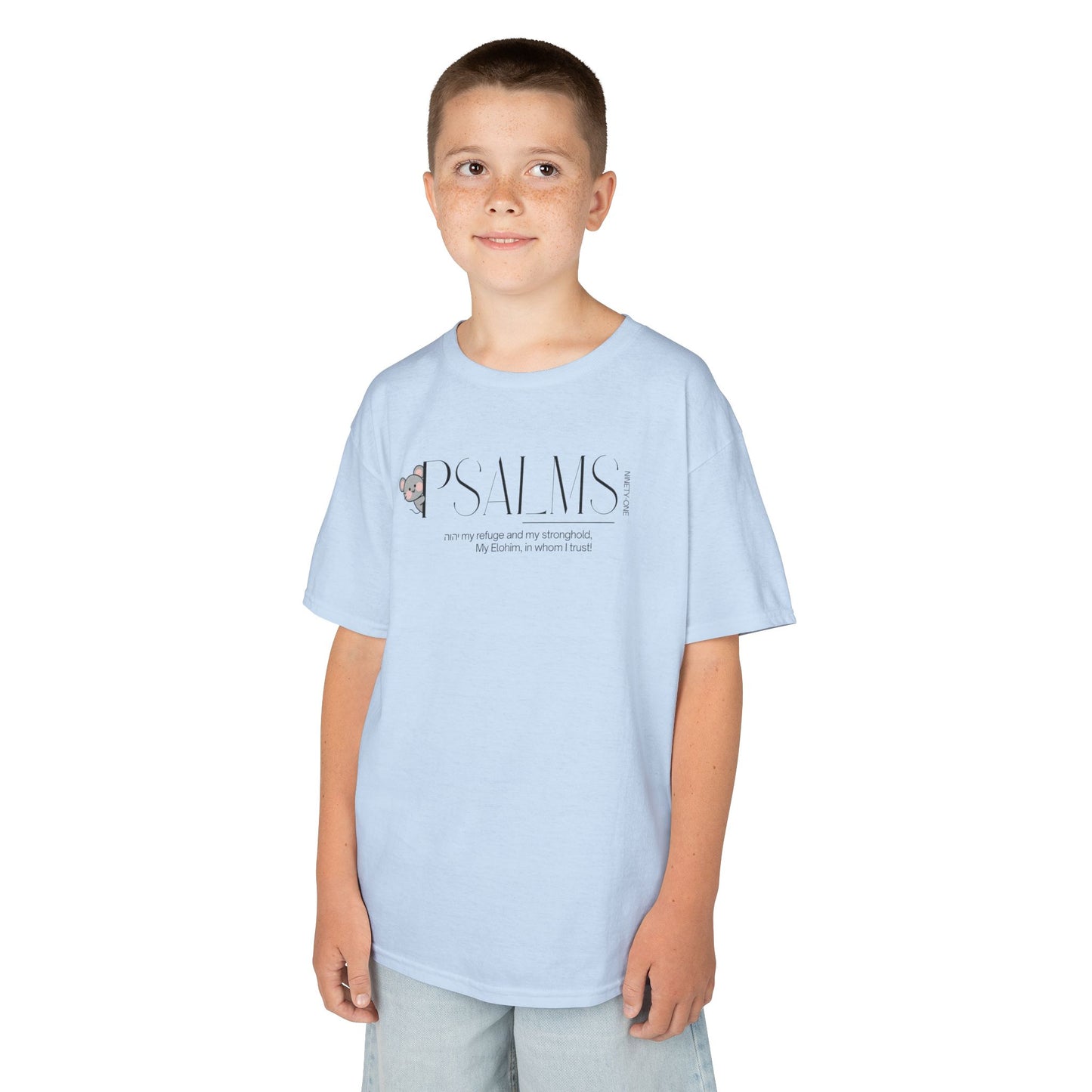 Psalm 91 Kids Tee — Cute Faith-Based Children's T-Shirt