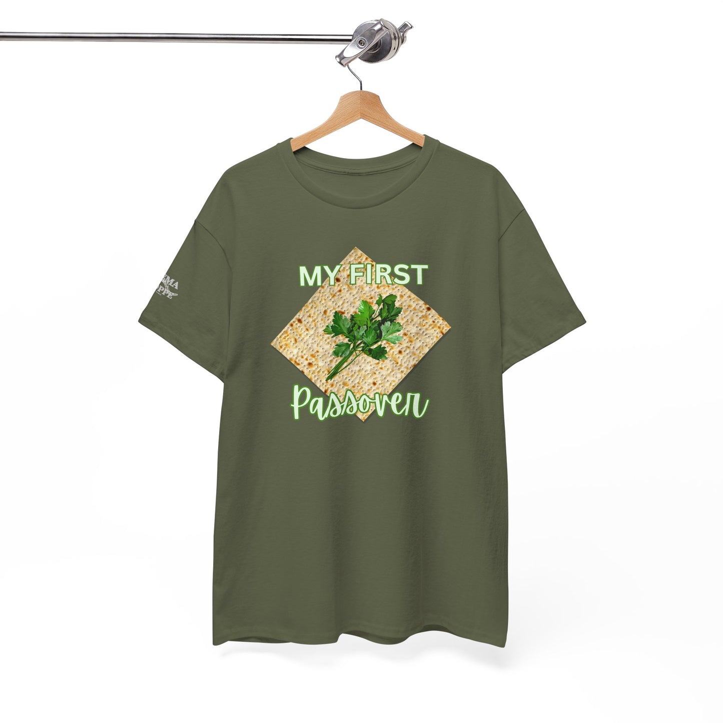 Adults My First Passover T‑Shirt — Seder Matzo & Parsley Pesach Tee