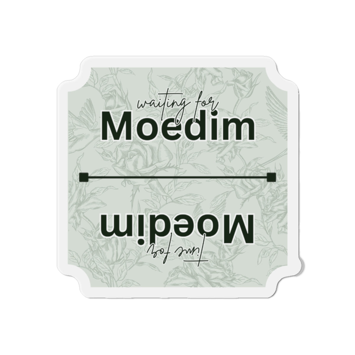 Green Roses 'Waiting for Moedim' VS 'Time for Moedim' Design, Decorative Fridge Magnet