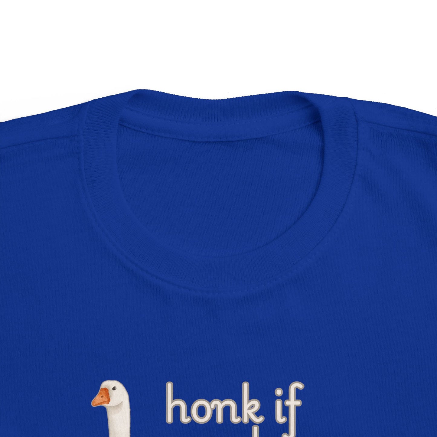 Torah Toddler Goose Tee — "Honk If You Love Yeshua" Cute Animal Baby Shirt (Canada)