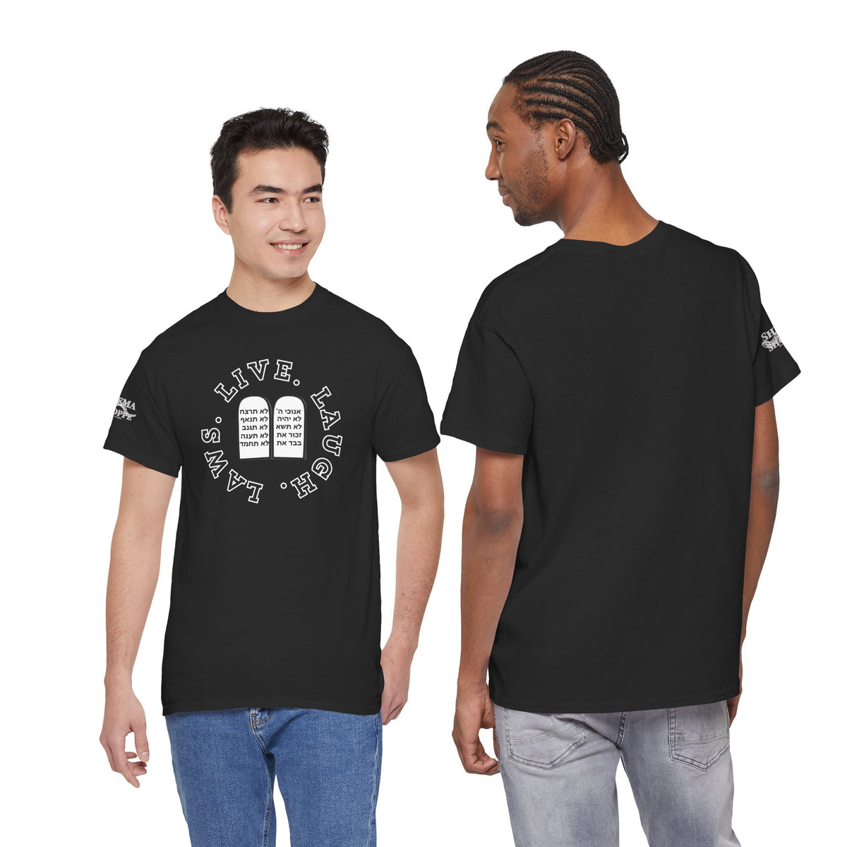 Live Laugh Laws T‑Shirt — Legal Humor Tee with Open Book Graphic