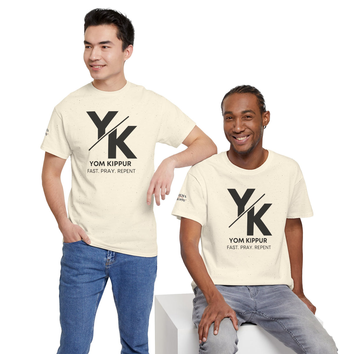 Yom Kippur Tee - "YK" Logo with "Fast. Pray. Repent." Set-Apart Biblical Day of Atonement T-Shirt