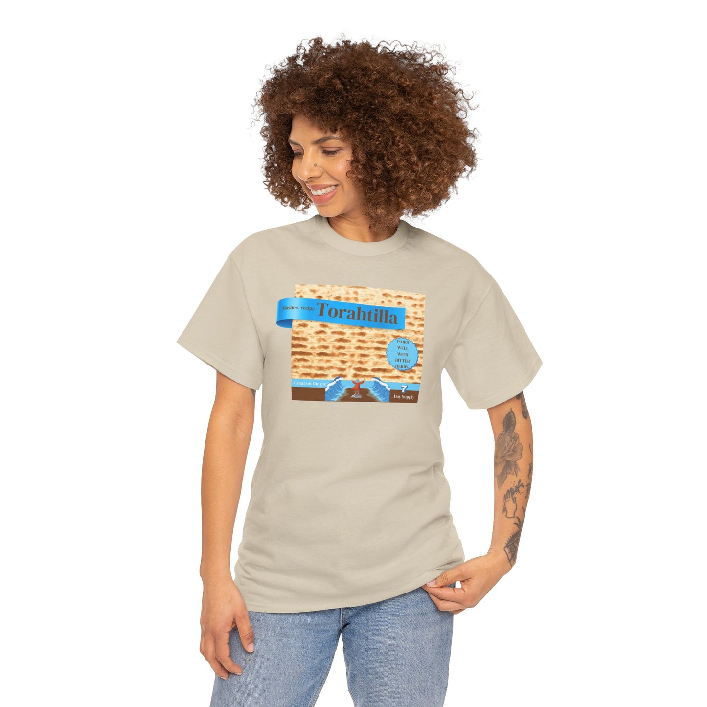 Passover Matzo Unisex Tee - Moshe's Recipe Torahtillas Cotton Funny Shirt