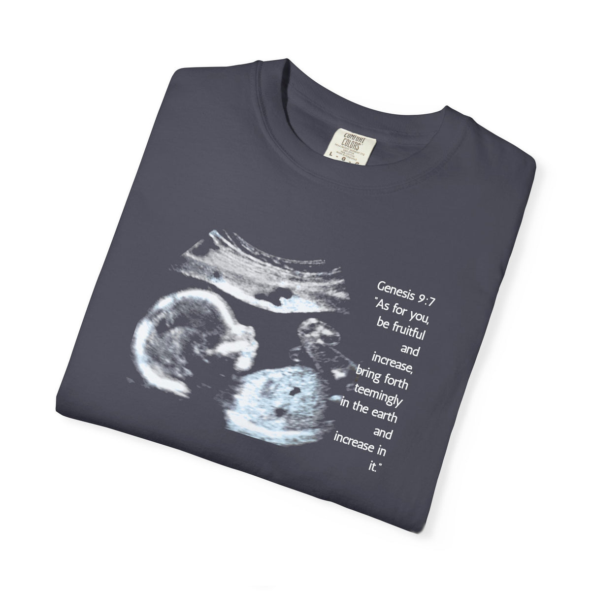 Pregnancy Support Tee - Ultrasound Bible Verse