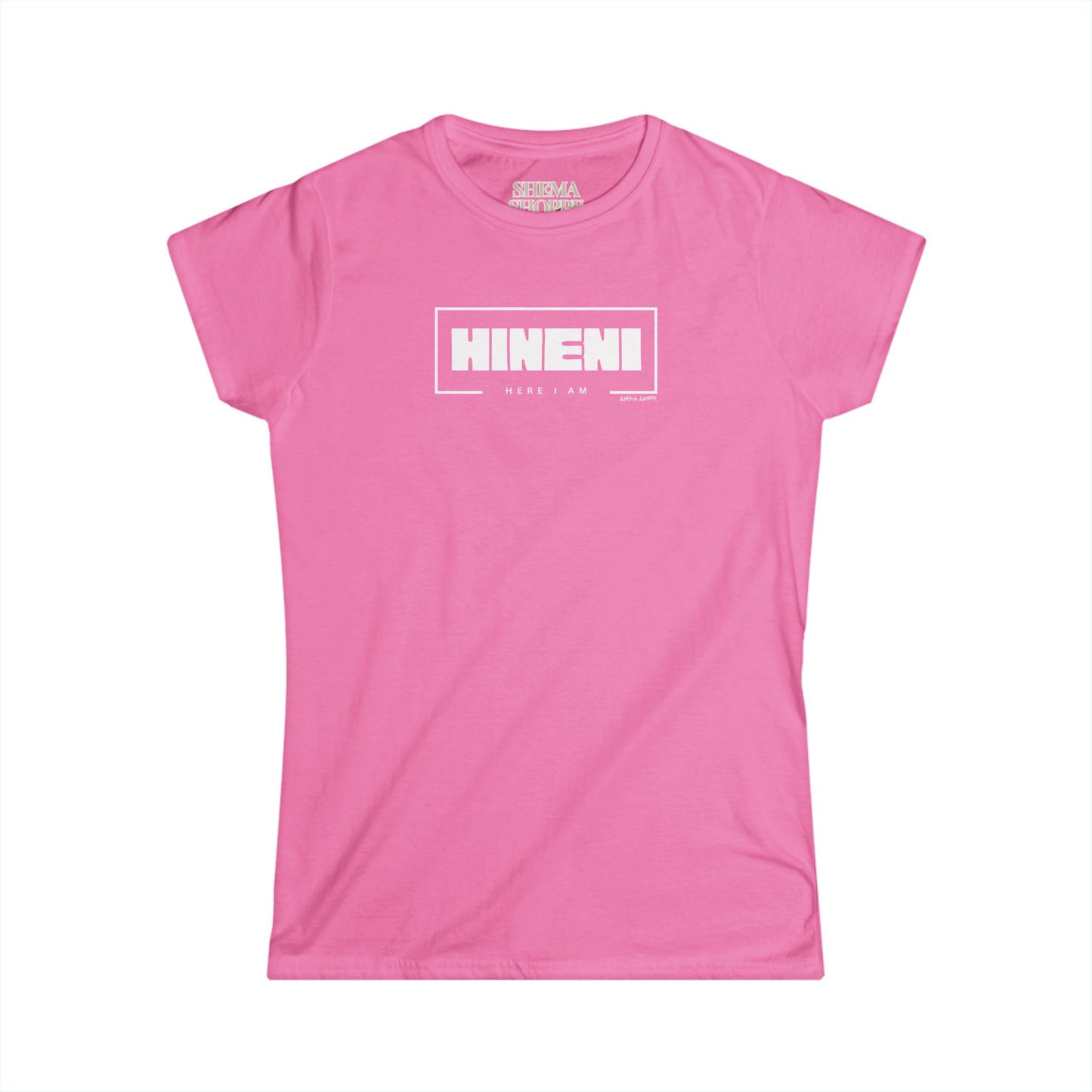 HINENI, Motivational Shirt, Softstyle Fashion, Everyday Wear, Gift for Her, Spiritual Apparel, Bible Inspired Tee
