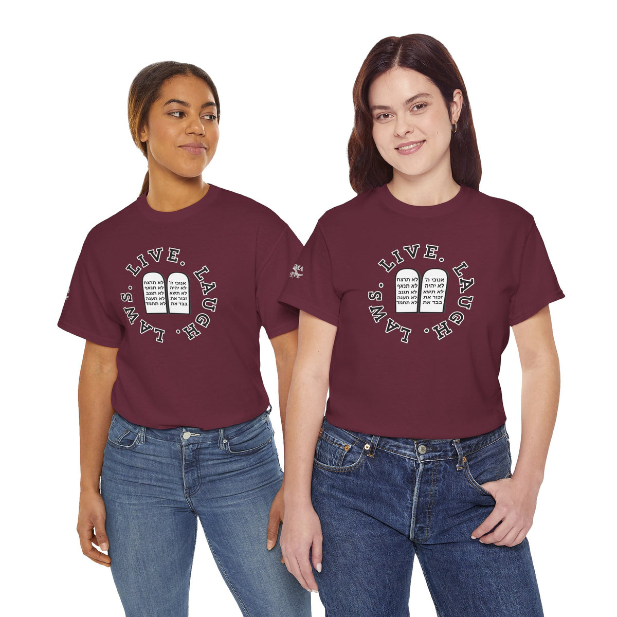 Live Laugh Laws T‑Shirt — Legal Humor Tee with Open Book Graphic