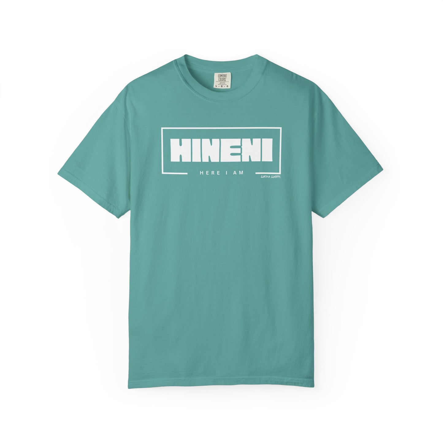 Hineni Hebrew Unisex T-Shirt - Here I am Comfort Color Cotton Shirt
