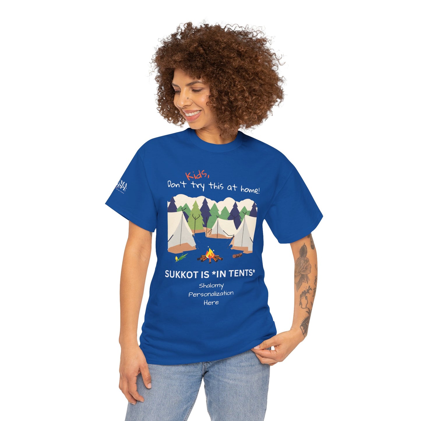 Personalized Kids, Don't Try This At Home Sukkot Shirt, dark colors