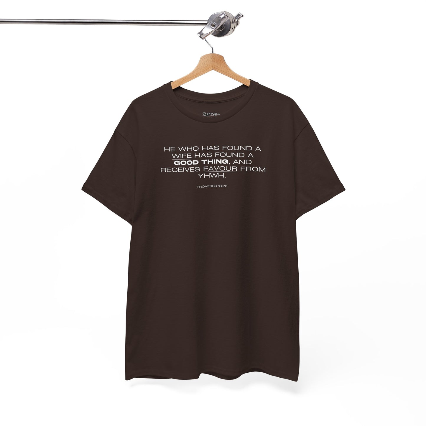 Proverbs 18:22 Men's Tee - Engagements, Weddings, Anniversaries- For The Coordinated Couple 100% Cotton