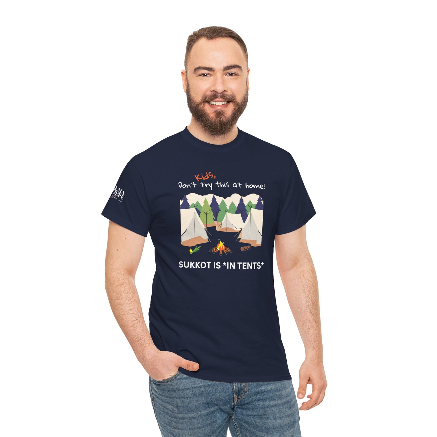 Kids, Don't Try This At Home Sukkot Shirt (dark colors)