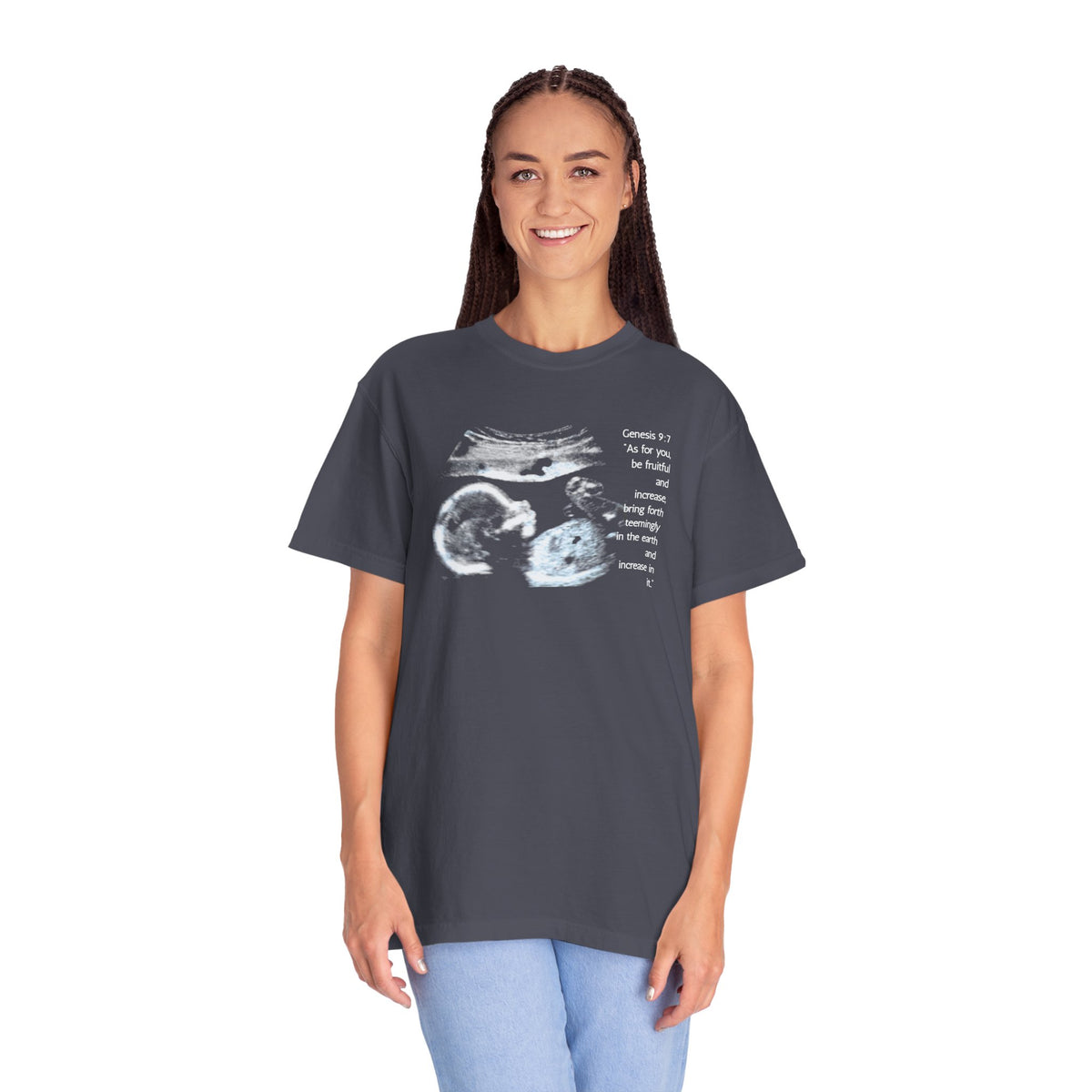 Pregnancy Support Tee - Ultrasound Bible Verse