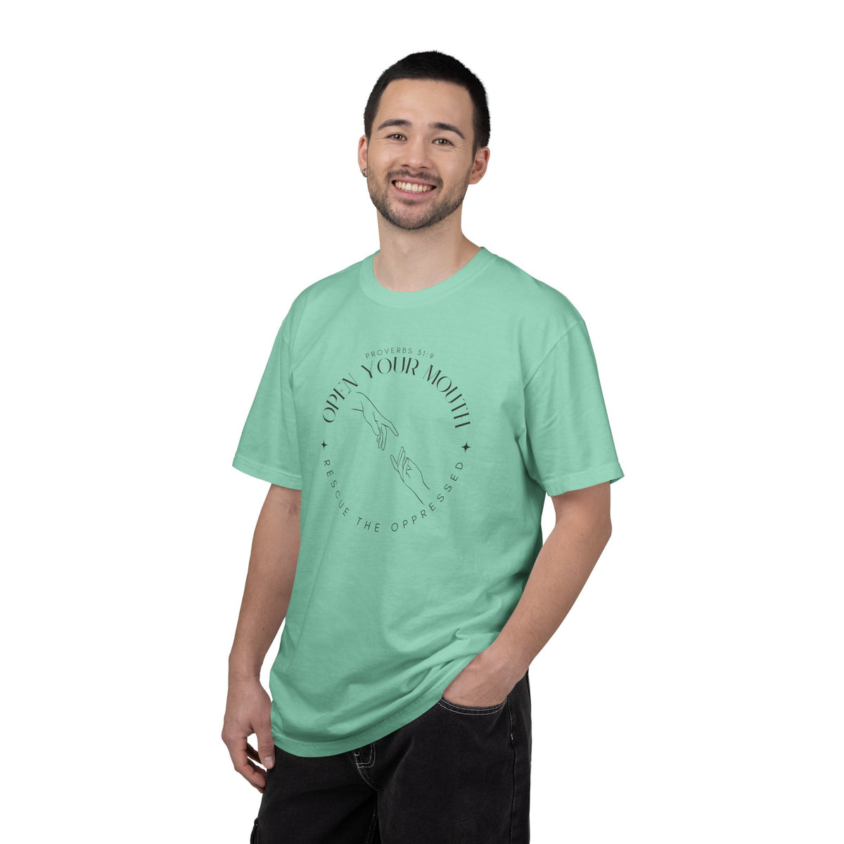Proverbs 31:9 Unisex T-shirt - Speak Up Against Human Trafficking - 100% Cotton