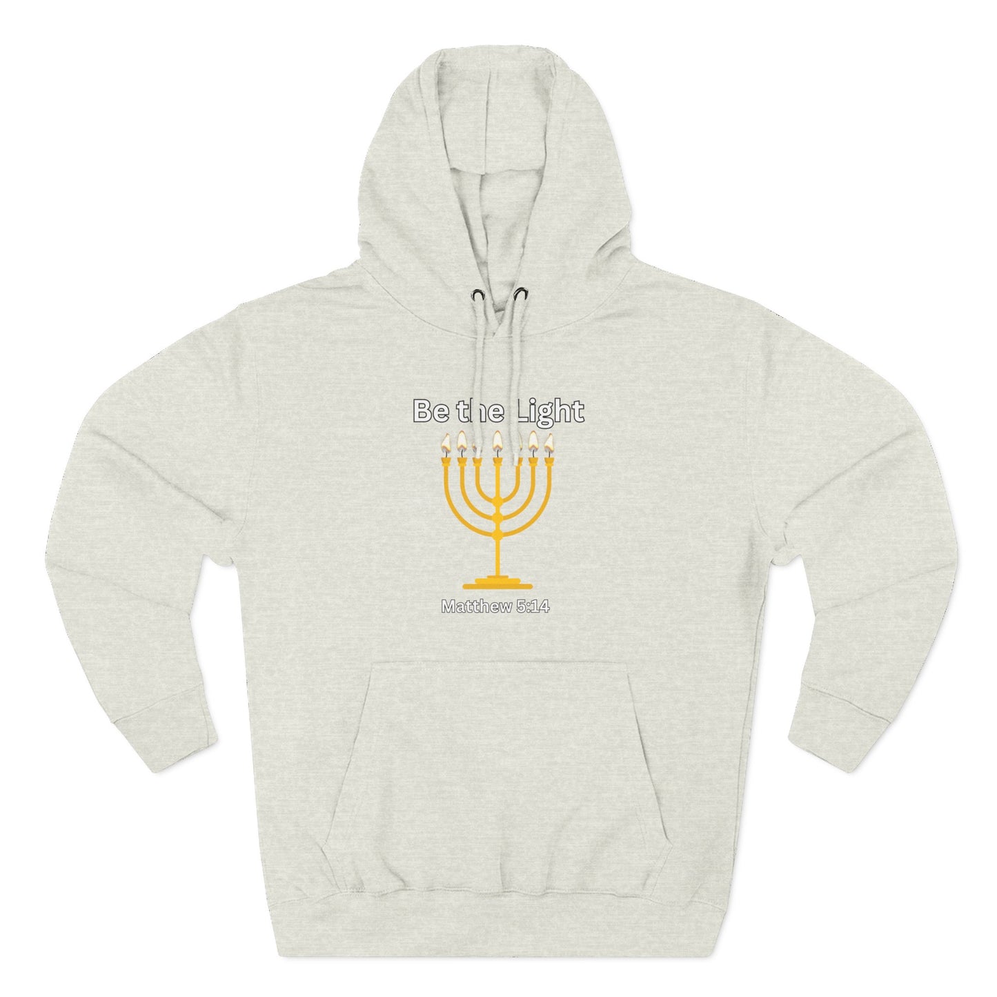 Be The Light Menorah Three-Panel Fleece Hoodie