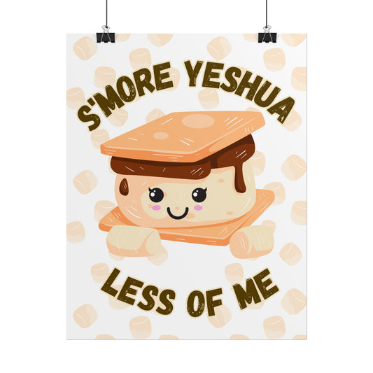 Cute S'more Yeshua Rolled Poster, Whimsical Wall Art, Sweet Kitchen Decor, Playful Gift Idea, Kids Room Wall Art