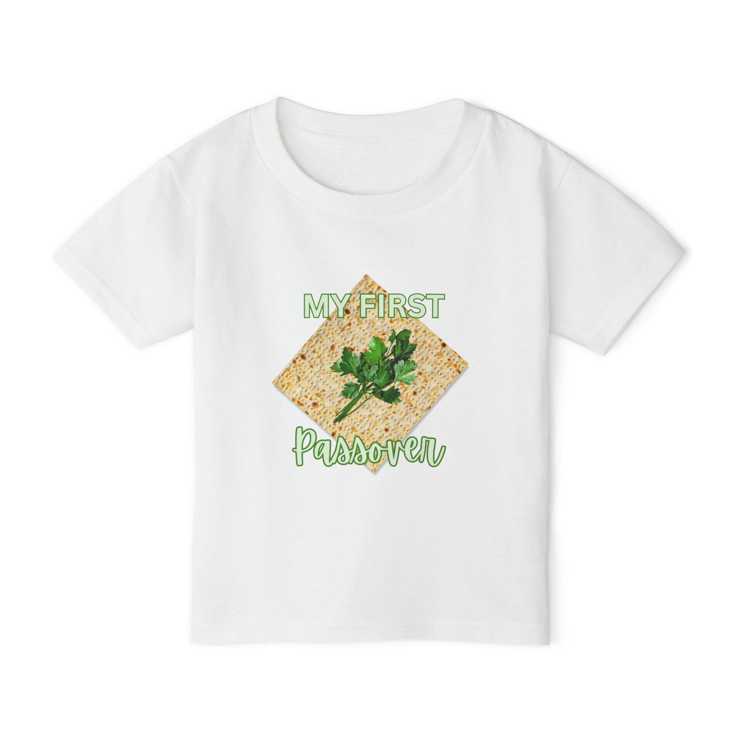 Toddler T-Shirt – "My First Passover" Matzah & Parsley Unleavened Bread Baby Tee