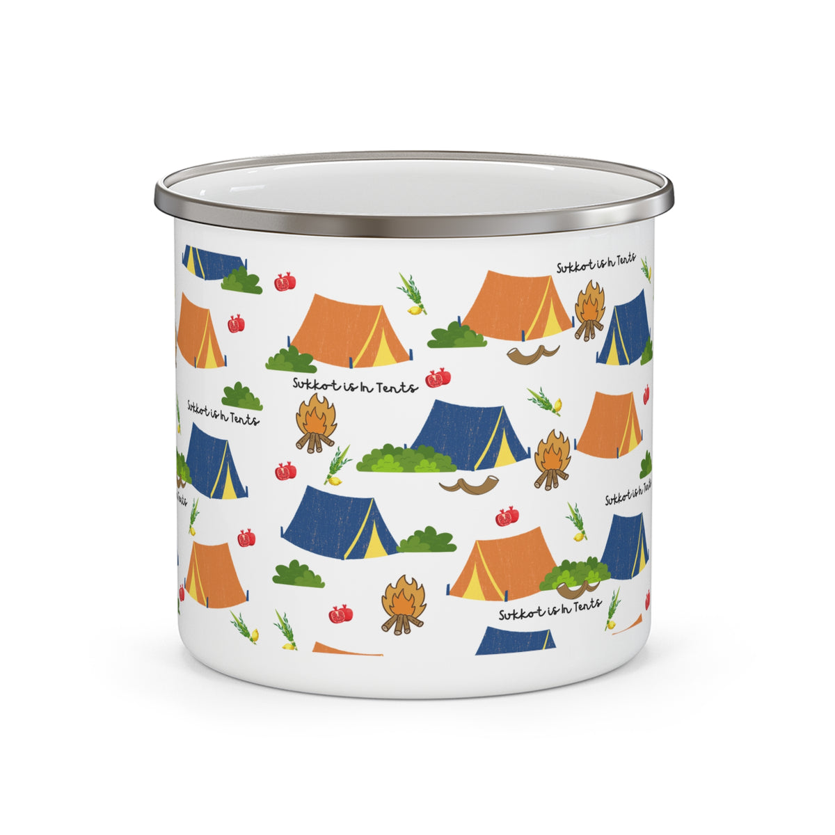Enamel Sukkot Camping Mug
