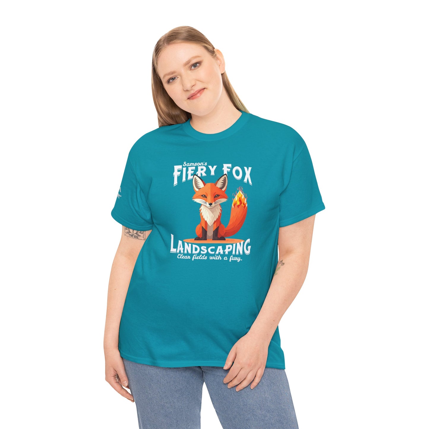 Fiery Fox Landscaping Unisex Heavy Cotton Tee - dark shades
