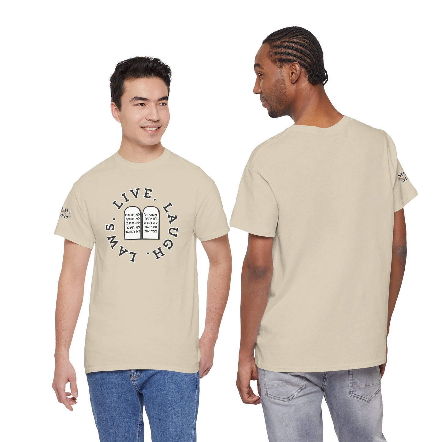 Live Laugh Laws T‑Shirt — Legal Humor Tee with Open Book Graphic