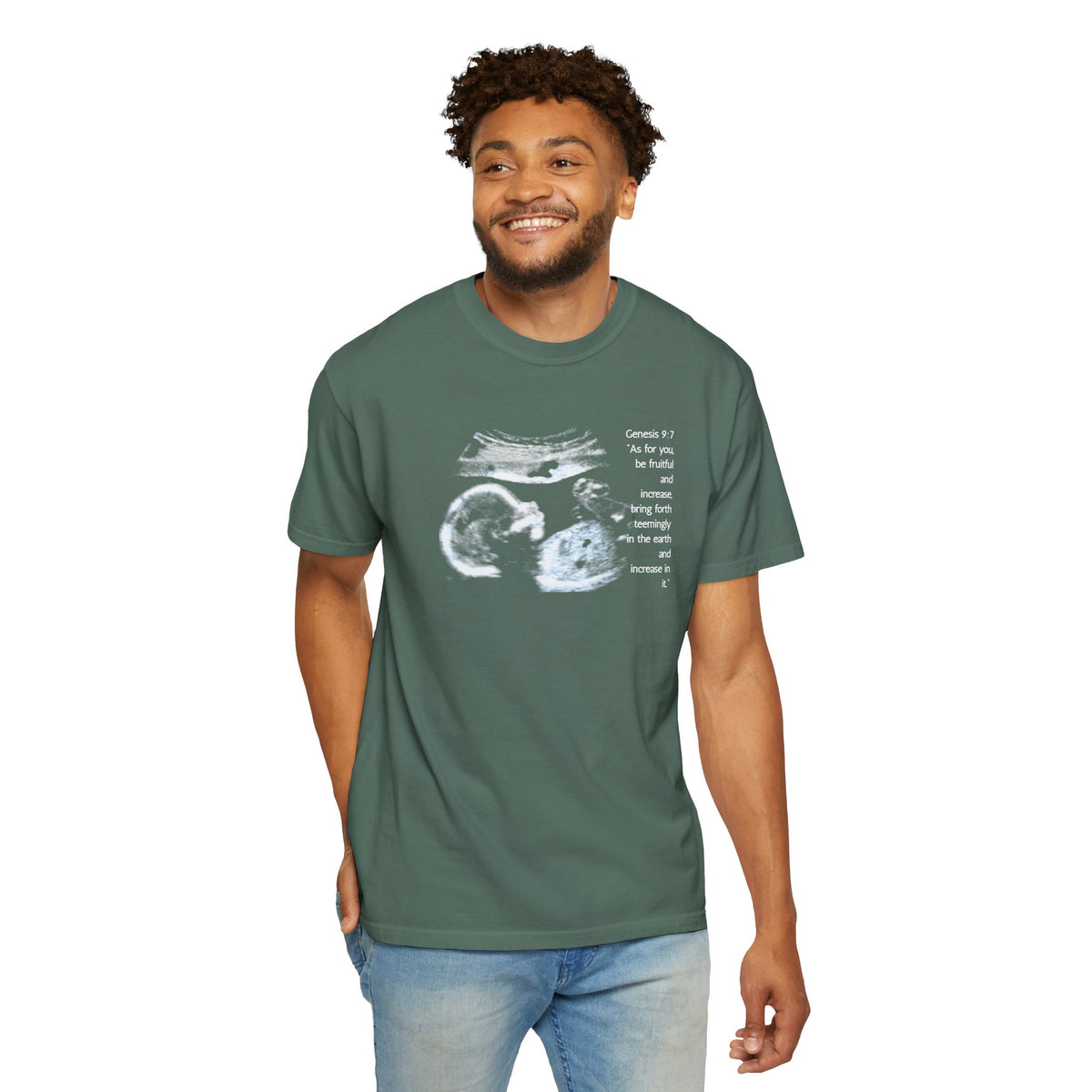 Pregnancy Support Tee - Ultrasound Bible Verse