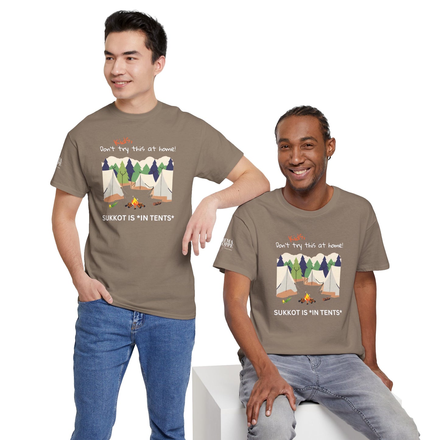 Kids, Don't Try This At Home Sukkot Shirt (dark colors)